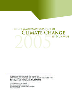 Inuit Qaujimajatuqangit of Climate Change