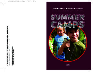 Summer camp / Carnegie Museums of Pittsburgh / Camping / Andrew Carnegie / Pennsylvania / Carnegie Museum of Natural History