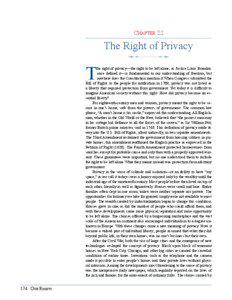 Chapter 22  The Right of Privacy