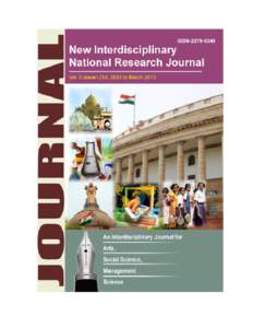 New Interdisciplinary National Research Journal Vol. II, Issue-I, Oct[removed]to March[removed])