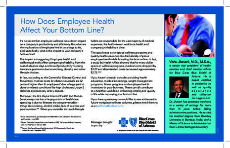 How Does Employee Health Affect Your Bottom Line? The impact is staggering. Employee health and wellbeing directly affect company profitability, from the cost of absence days and loss of productivity to rising