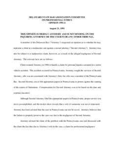 Conflict of interest / Withdrawal from representation / Attorney–client privilege / Law / Legal ethics / Professional negligence in English Law