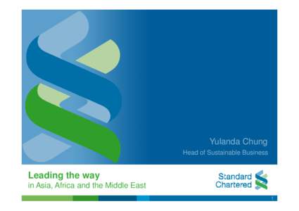 Yulanda Chung Head of Sustainable Business Leading the way in Asia, Africa and the Middle East 1