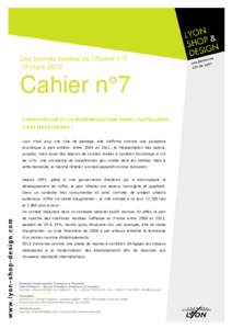 Les bonnes feuilles de l’Atelier n°7 19 mars 2012 Cahier n°7  e