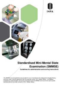 Standardised Mini-Mental State Examination (SMMSE)