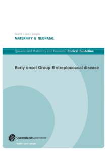 Early onset Group B streptococcal disease