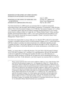 No-Action Letter: Eaton Vance Management