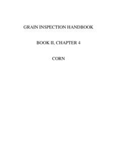 GRAIN INSPECTION HANDBOOK  BOOK II, CHAPTER 4