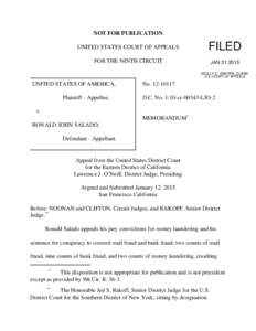 NOT FOR PUBLICATION UNITED STATES COURT OF APPEALS FILED  FOR THE NINTH CIRCUIT