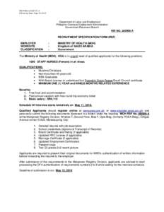 FM-POEA-04-EF-07-A Effectivity Date: Sept. 01,2013 Department of Labor and Employment Philippine Overseas Employment Administration Government Placement Branch