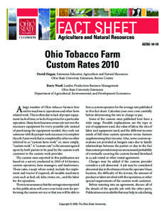 Ohio Tobacco Farm Custom Rates 2010
