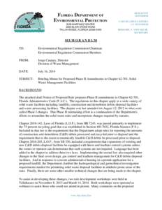 Briefing Memo for Proposed Phase II Amendments to Chapter[removed], Solid Waste Management Facilities
