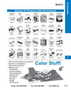 Section #7 Pictorial Table Of Contents Introduction To Accessories How To Order