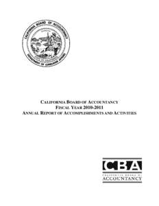 CBA Annual Report - California Board of Accountancy