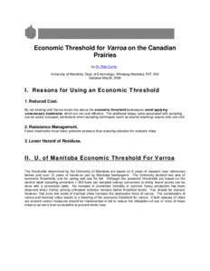 Microsoft Word - varroa economic threshold