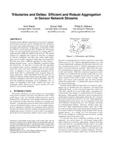 Tributaries and Deltas: Efficient and Robust Aggregation in Sensor Network Streams Amit Manjhi Suman Nath