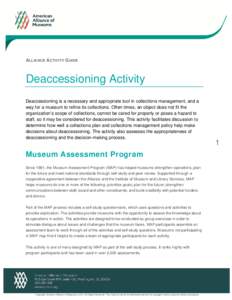 Microsoft Word - Deaccessioning Activity