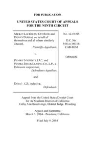 FOR PUBLICATION  UNITED STATES COURT OF APPEALS FOR THE NINTH CIRCUIT MICKEY LEE DILTS; RAY RIOS; and DONNY DUSHAJ, on behalf of