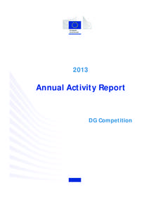 2013  Annual Activity Report DG Competition  Foreword by Alexander Italianer, Director-General