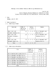 Readings of Environmental Radiation Monitoring (Minamisoma City) June 30, 2011 Nuclear Emergency Response Headquarters (Radioactivity Team) Disaster Provision Main Office of Fukushima Pref. (Nuclear Power Team)  １