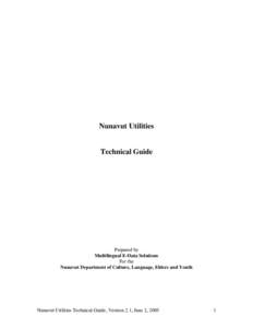 Microsoft Word - Nunavut Utilities Technical Guide.doc