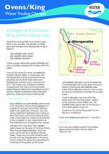 Ovens/King  Water Trading Changes Changes to the Ovens/ King water trading rules