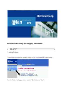 Instructions for saving and unzipping eDocuments 1.  2.  using Windows ................................................................................................................................ 1  using Mac-OS .