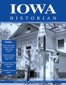 IOWA H I S T O R I A N Volume 15 Number 6 http://www.iowahistory.org