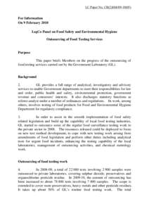 Microsoft Word - LegCo Paper - Outsourcing of food testing service_e_final.doc