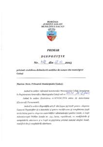 ANEXA DISPOZIȚIE PRIMAR  Secție votare 1 1