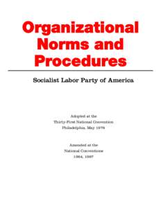 Socialist Labor Party of America / United States Constitution / Politics of the United States