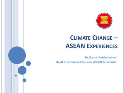 Is There an ASEAN Policy on Climate Change?