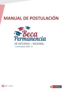 MANUAL DE POSTULACIÓN  DE ESTUDIOS - NACIONAL ConvocatoriaIII  SERGIO DAVID BRAVO