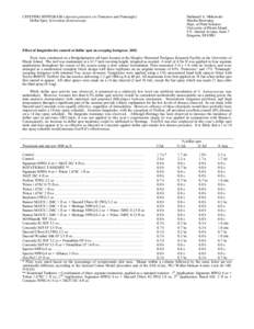 CREEPING BENTGRASS (Agrostis palustris cvs Penncross and Penneagle) Dollar Spot; Sclerotinia homoeocarpa Nathaniel A. Mitkowski Marsha Browning Dept. of Plant Sciences