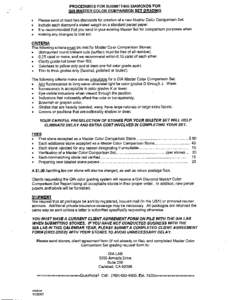 PROCEDURES FOR SUBMITTING DIAMONDS FOR GIA MASTER COLOR COMPARISON SET GRADING • •