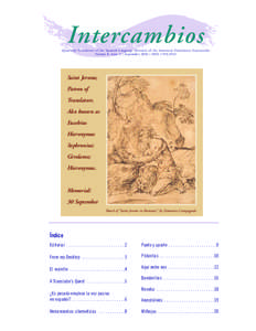 Intercambios  Quarterly Newsletter of the Spanish Language Division of the American Translators Association Volume 8, Issue 3 / September[removed]ISSN[removed]Saint Jerome,