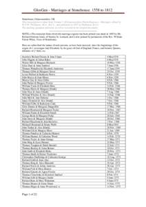 GlosGen - Marriages at Stonehouse[removed]to 1812 Stonehouse, Gloucestershire. UK This transcription is taken from Volume 2 of Gloucestershire Parish Registers - Marriages, edited by W.P.W. Phillimore, M.A., B.C.L., and pu