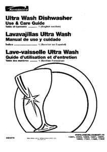 Ultra Wash Dishwasher Use & Care Guide Table of €ontents