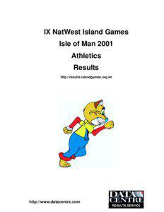 IX NatWest Island Games Isle of Man 2001 Athletics