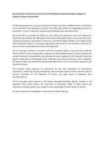 Declaration Support of Victims of Torture - ES