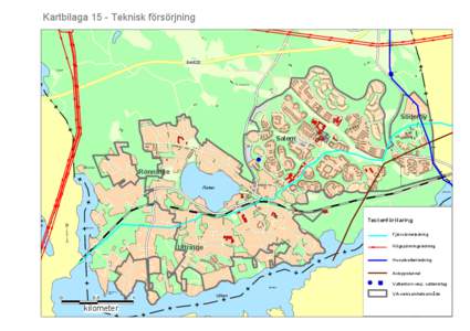 Kartbilaga 15 - Teknisk försörjning  E4/E20 Tullen  Hallsta
