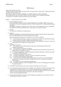 FMJD Statutes  page 1 FMJD Statutes  Approved 25 and 26 October 1984.
