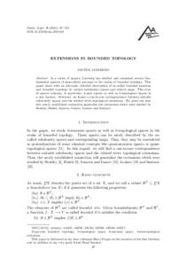 Metric geometry / Topology / Metric / Continuous function / Spectral theory / Ergodic theory / Spectral theory of ordinary differential equations / Filter / Mathematical analysis / Mathematics / Geometry