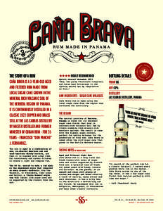 THE STORY OF A RUM  ★★★★ HIGHLY RECOMMENDED CAÑA BRAVA IS A 3-YEAR-OLD AGED AND FILTERED RUM MADE FROM