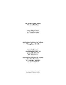 Hicksian demand function / Gary Becker / Family economics / Slutsky equation / Comparative statics / Becker / Demand / Consumer theory / Economics / Academia