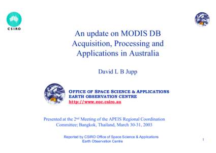 Air dispersion modeling / Commonwealth Scientific and Industrial Research Organisation / Science