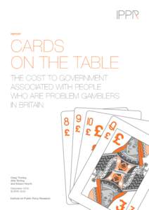 REPORT  CARDS ON THE TABLE THE COST TO GOVERNMENT ASSOCIATED WITH PEOPLE