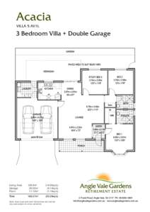 Acacia VILLA 5 AV1L 3 Bedroom Villa + Double Garage  Living Area