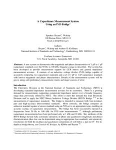 A Capacitance Measurement System Using an IVD Bridge