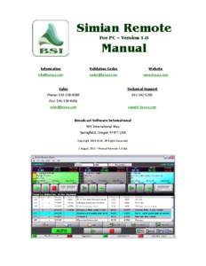 Simian Remote[removed]Manual